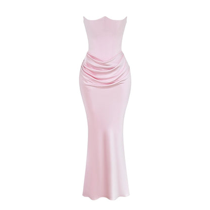 Selvienne | Strapless Satin Formal Gown