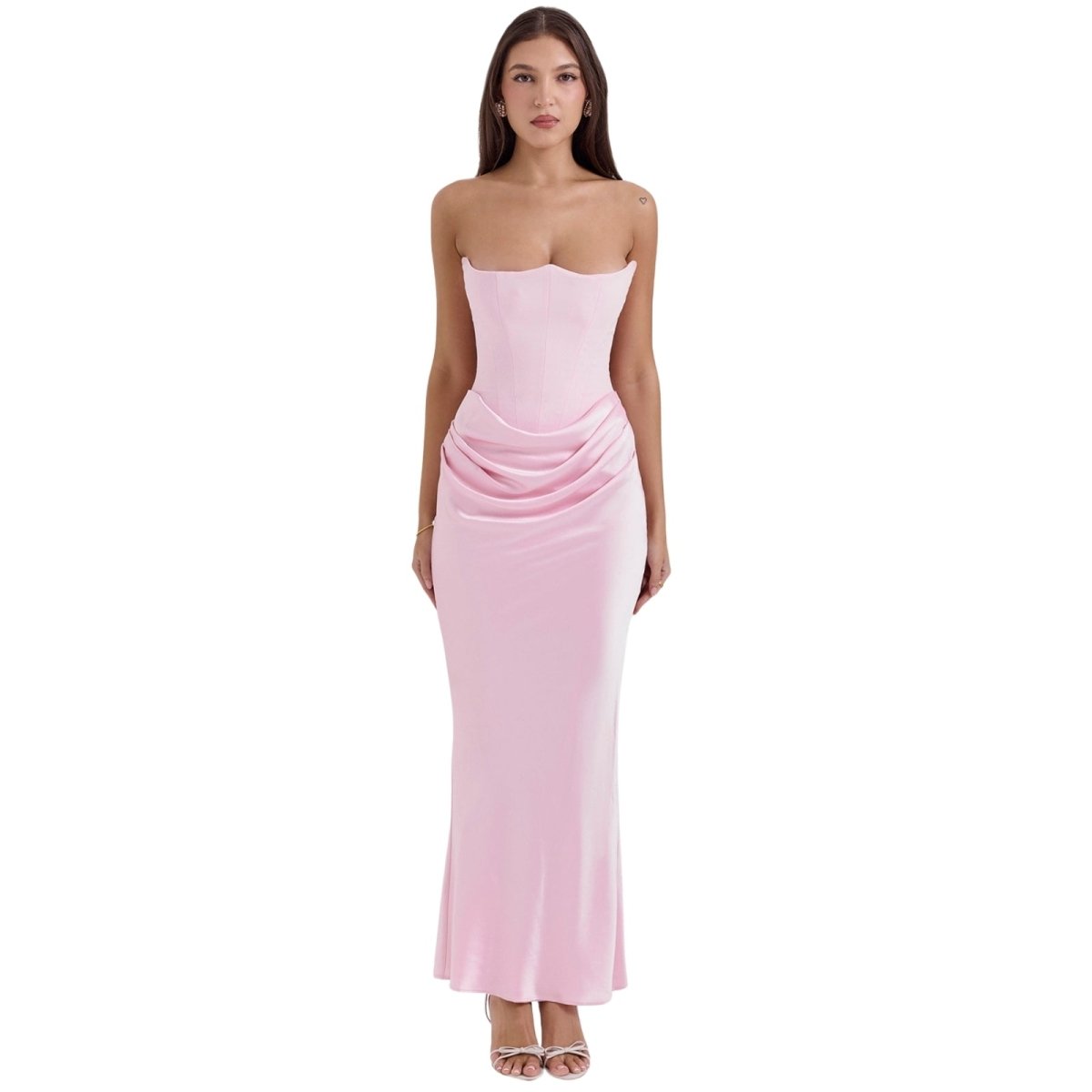 Selvienne | Strapless Satin Formal Gown