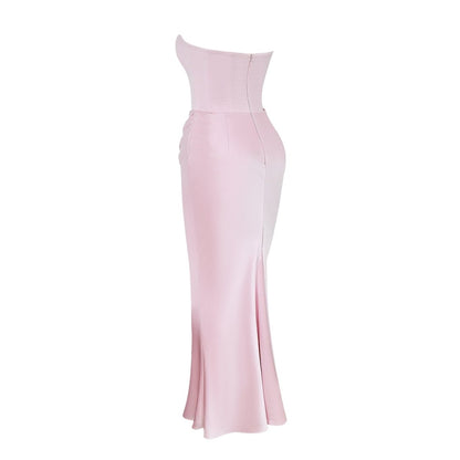 Selvienne | Strapless Satin Formal Gown