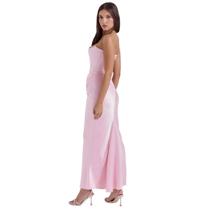 Selvienne | Strapless Satin Formal Gown