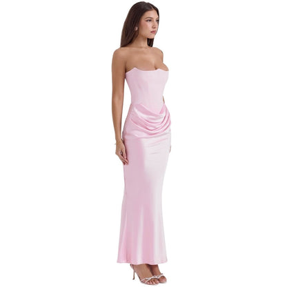 Selvienne | Strapless Satin Formal Gown