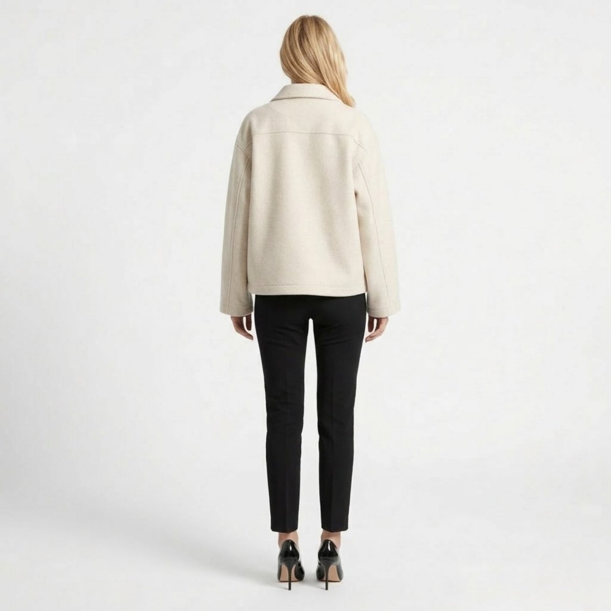 Adrienne | Wool Blend Zip-Up Jacket