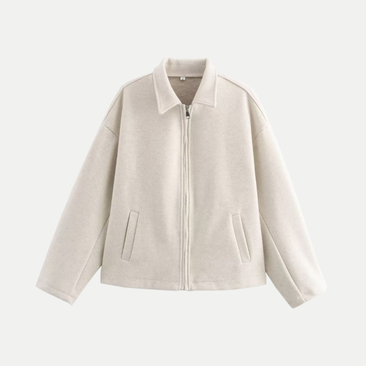 Adrienne | Wool Blend Zip-Up Jacket