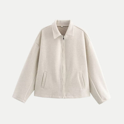 Adrienne | Wool Blend Zip-Up Jacket