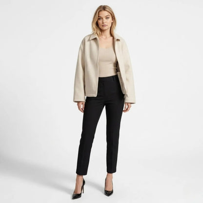 Adrienne | Wool Blend Zip-Up Jacket