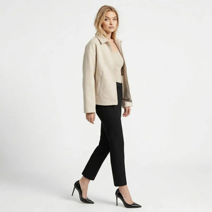 Adrienne | Wool Blend Zip-Up Jacket