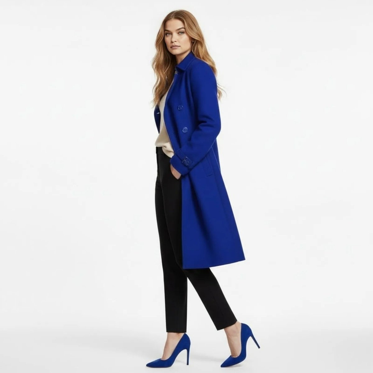 Valentina | Double Breasted Wool Trench Coat