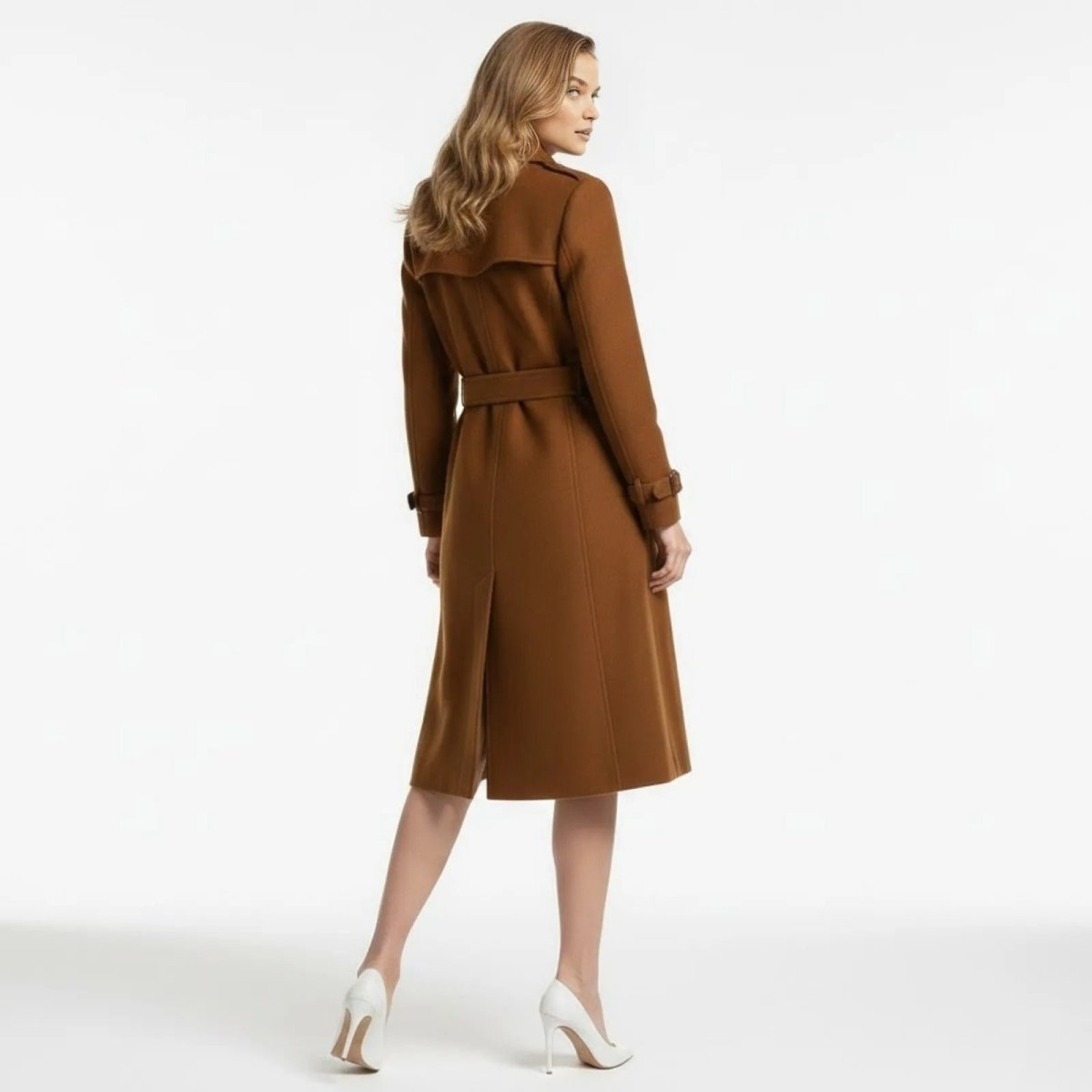 Valentina | Double Breasted Wool Trench Coat