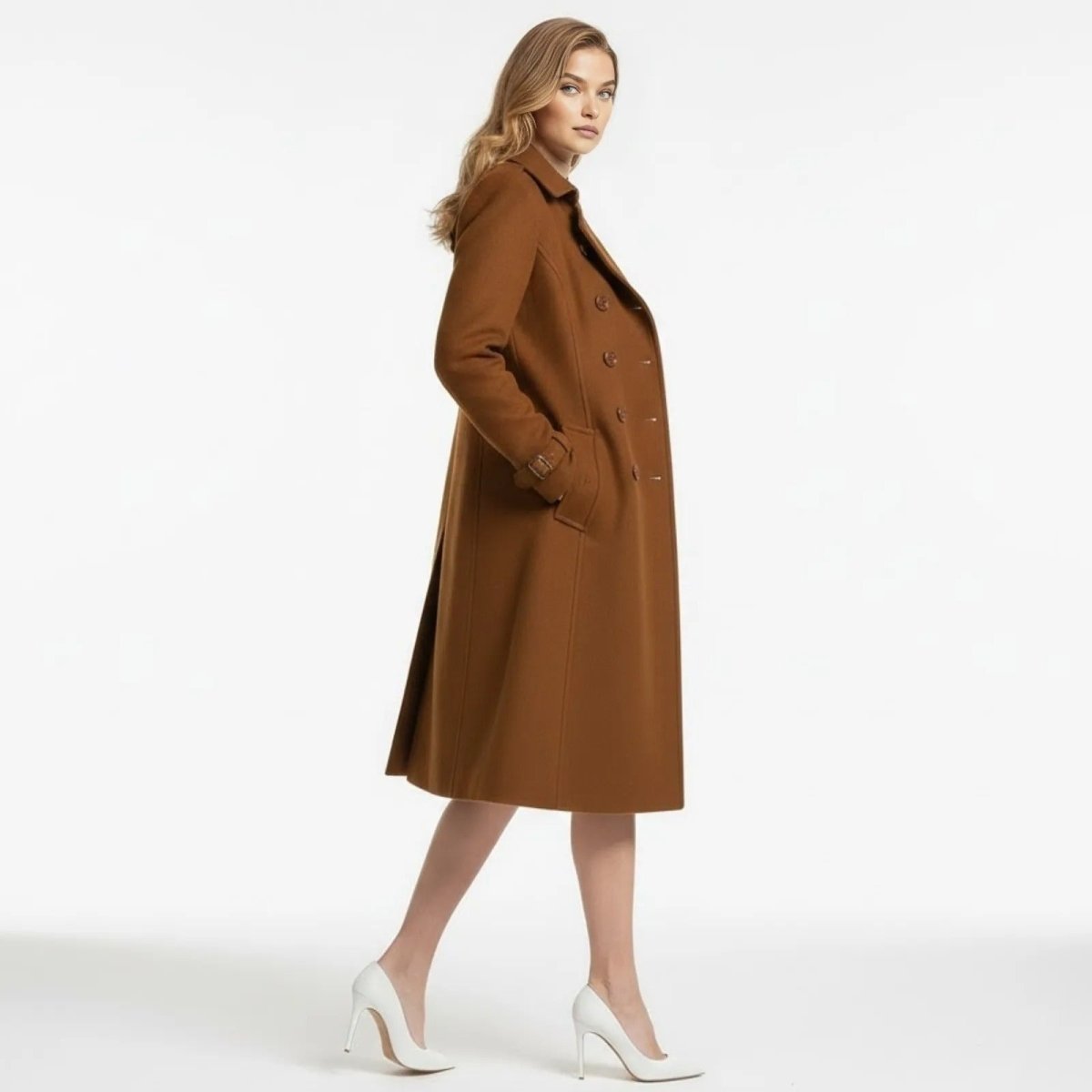 Valentina | Double Breasted Wool Trench Coat