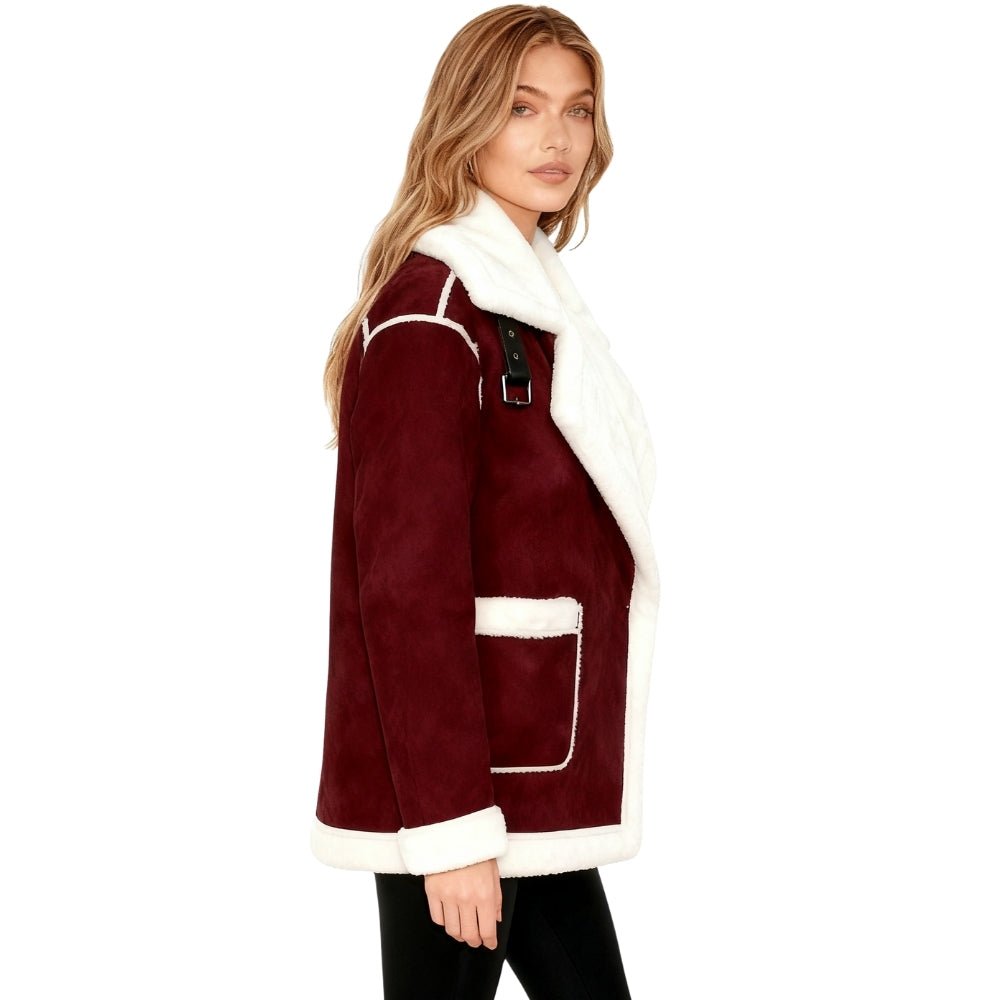 Cosette | Faux Shearling Aviator Jacket