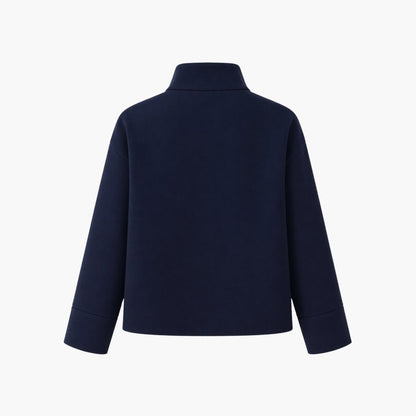 Solene | Funnel Neck Boxy Cropped Jacket