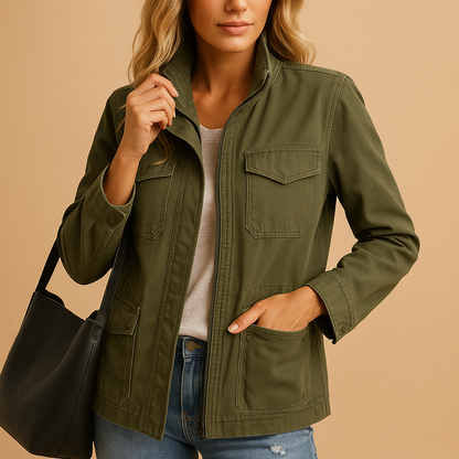 Zenvyra | Lightweight Zip Jacket Cropped Fit