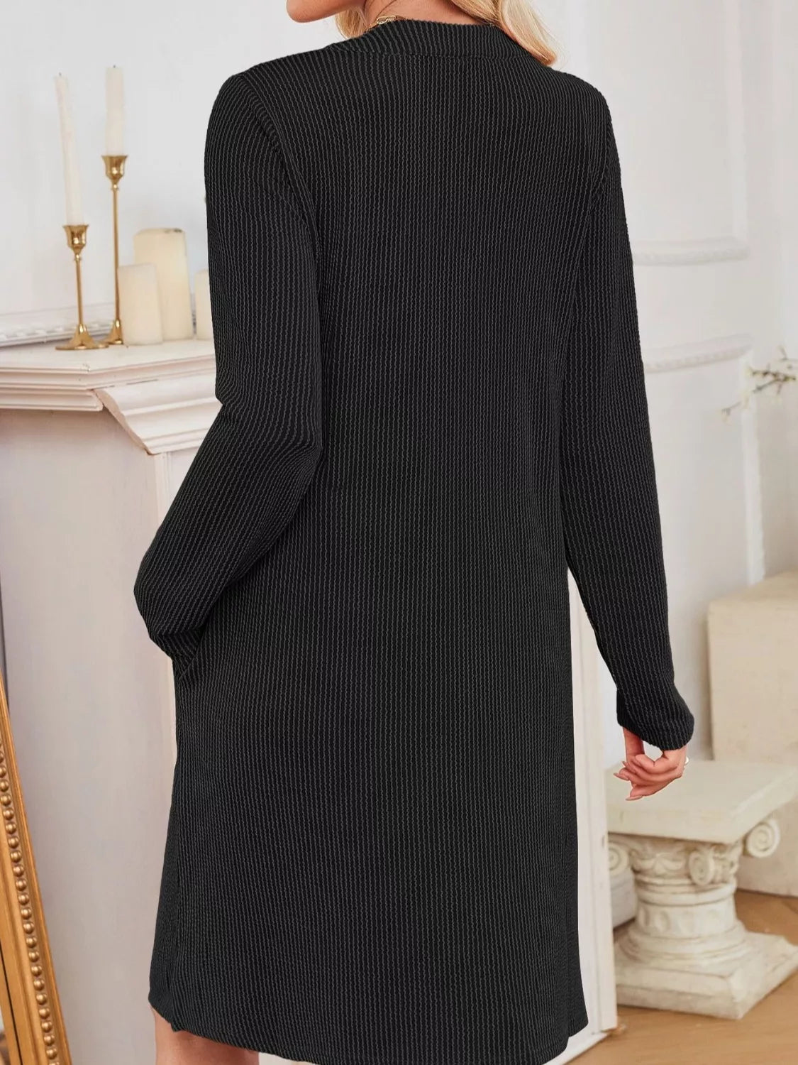 Maribel | Ribbed Knit Long Sleeve Dress