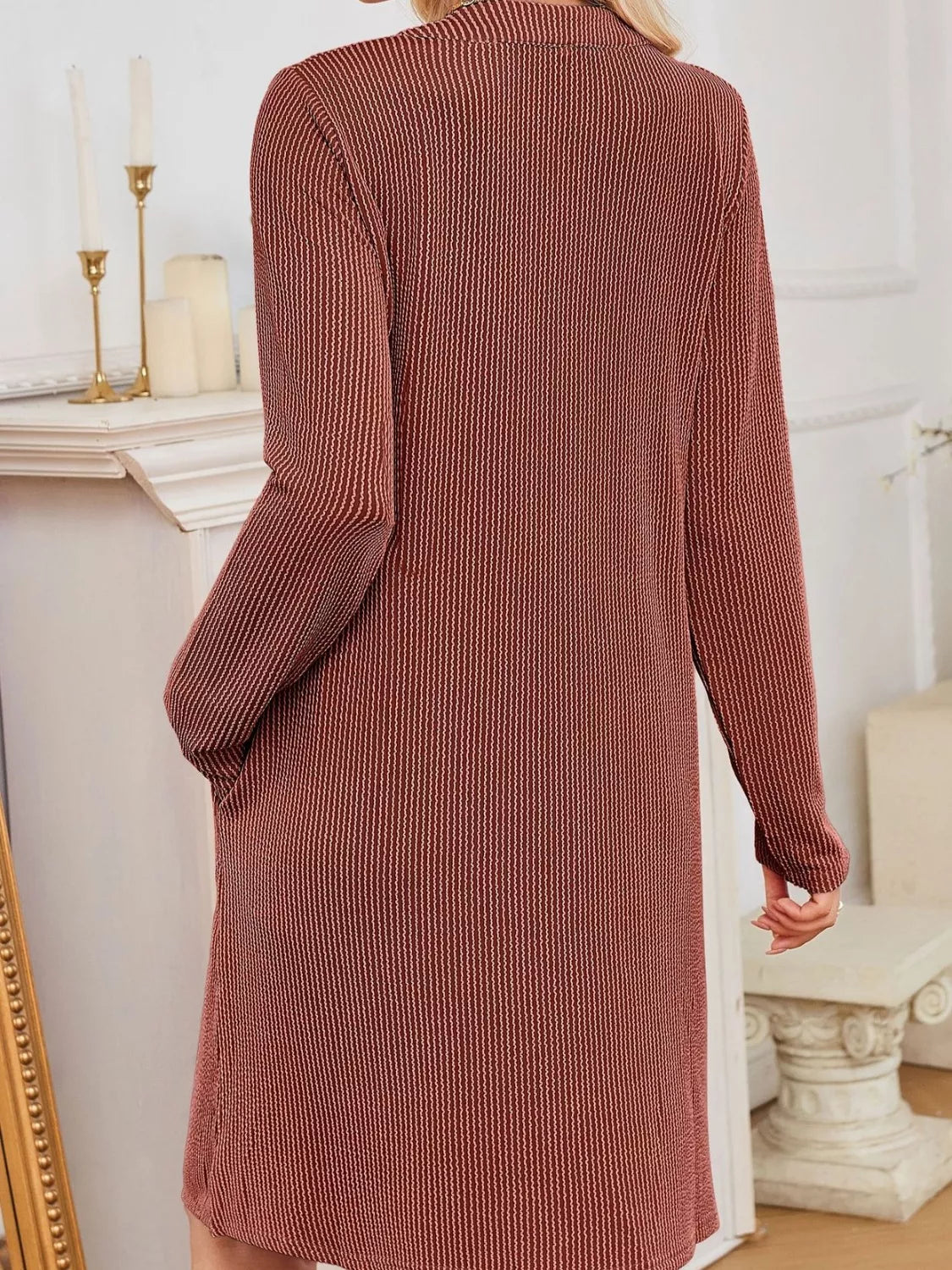 Maribel | Ribbed Knit Long Sleeve Dress