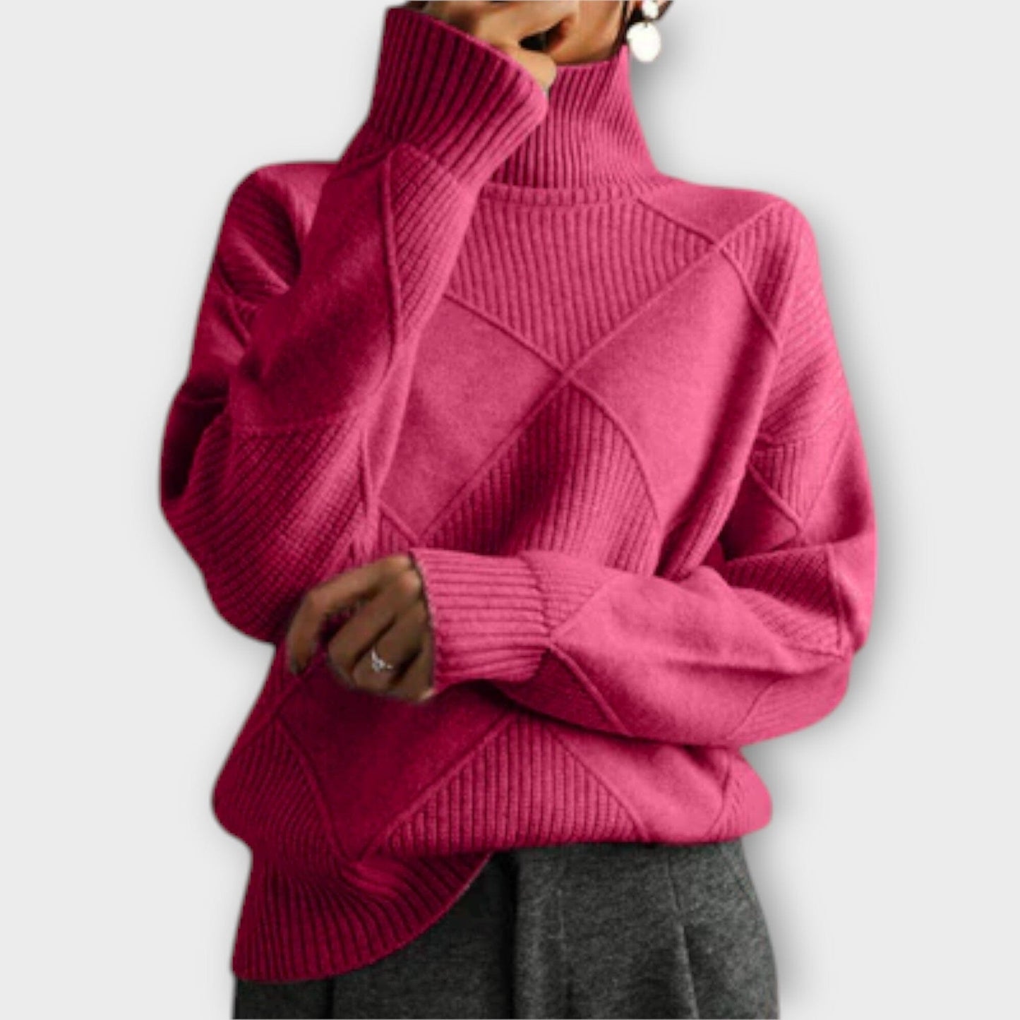 Velora | Cozy Turtleneck Knit Sweater