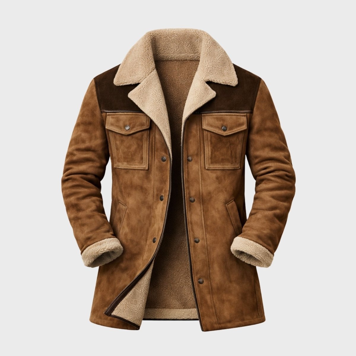 Hudson | Men's Suede Shearling Coat