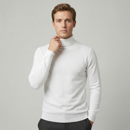 Orvello | Turtleneck Knit Sweater Structured Fit