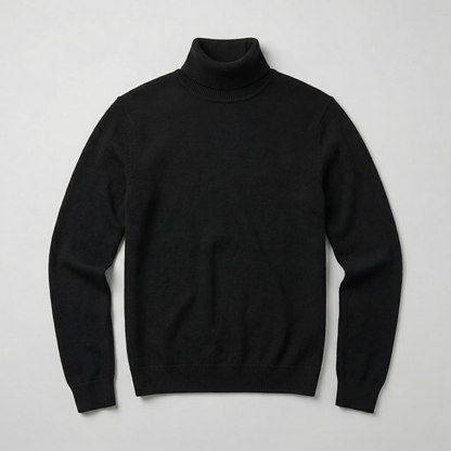 Orvello | Turtleneck Knit Sweater Structured Fit