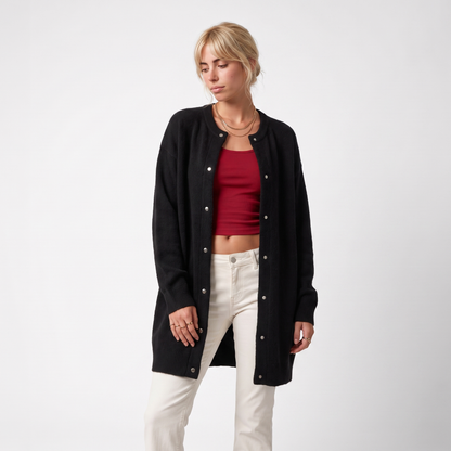 Fernande | Ribbed Longline Duster Cardigan