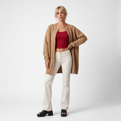 Fernande | Ribbed Longline Duster Cardigan