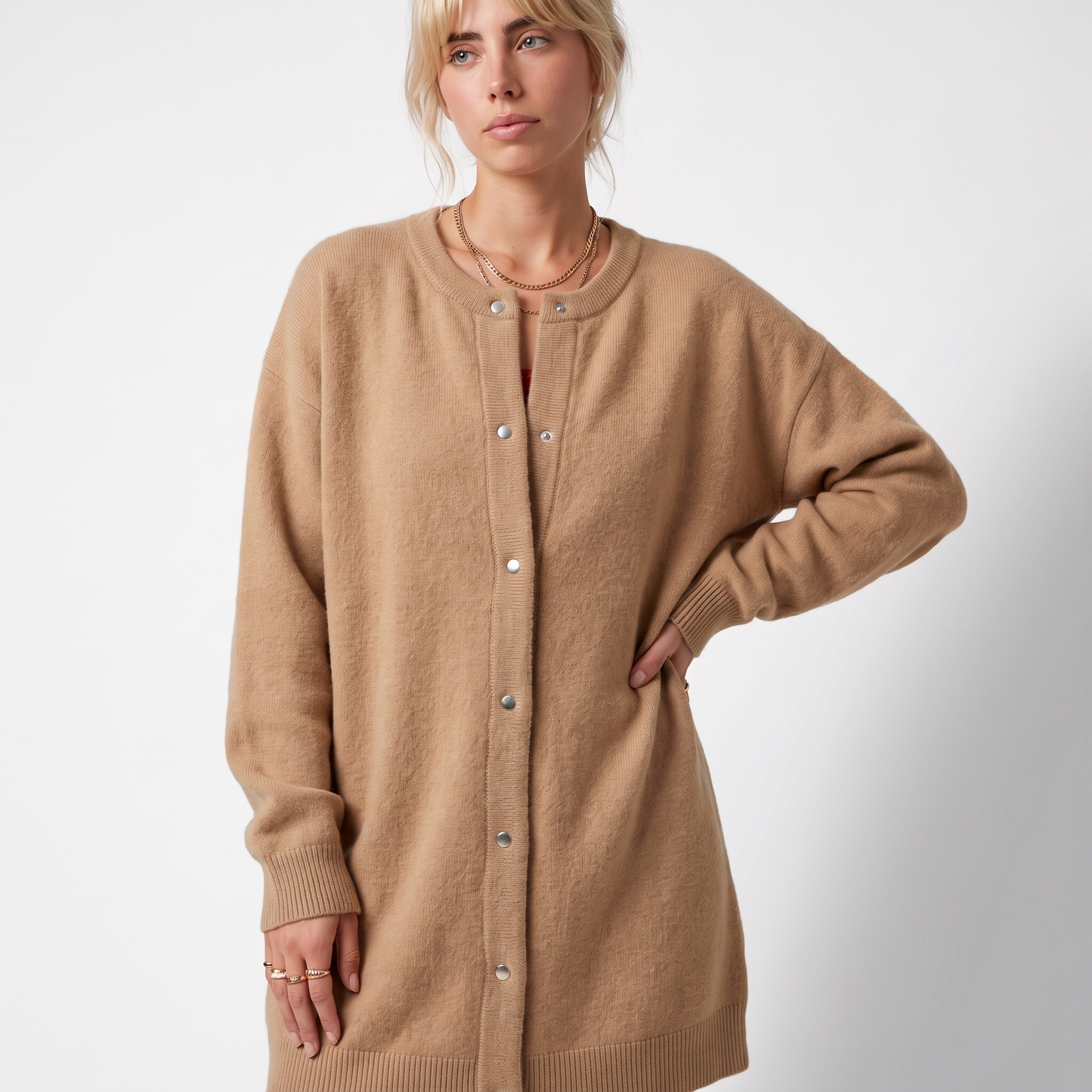 Fernande | Ribbed Longline Duster Cardigan