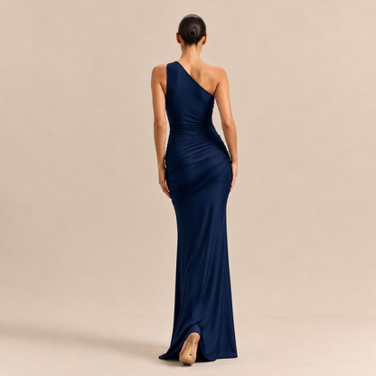 Ines | Women's One Shoulder Satin Maxi Dress