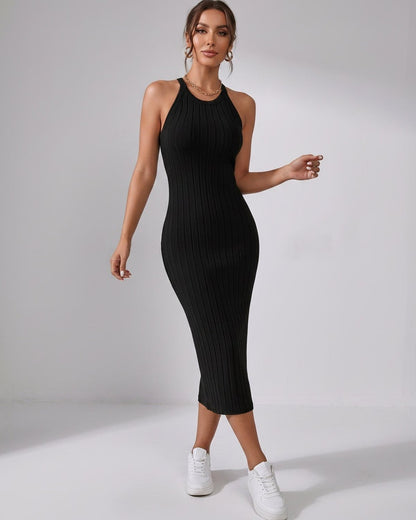 Ludivine | Ribbed Knit Midi Dress