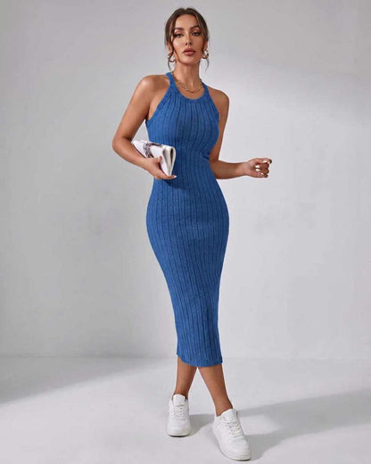 Ludivine | Ribbed Knit Midi Dress