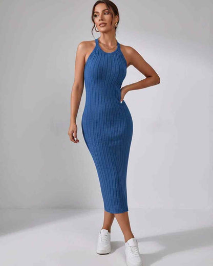 Ludivine | Ribbed Knit Midi Dress