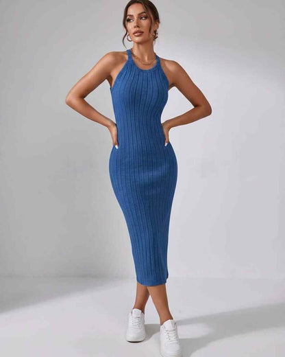 Ludivine | Ribbed Knit Midi Dress