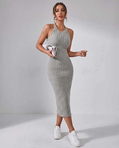Ludivine | Ribbed Knit Midi Dress
