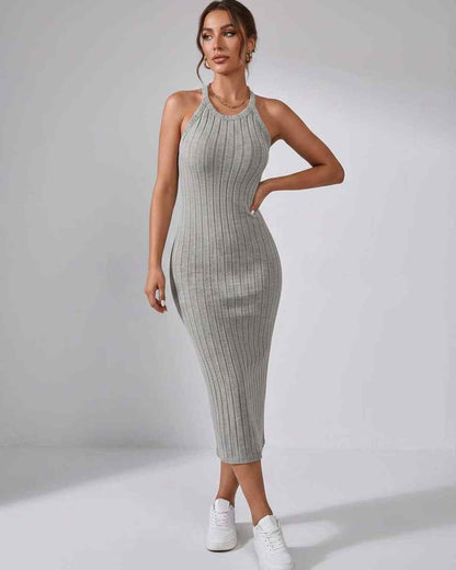 Ludivine | Ribbed Knit Midi Dress