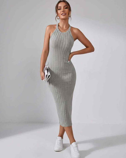 Ludivine | Ribbed Knit Midi Dress