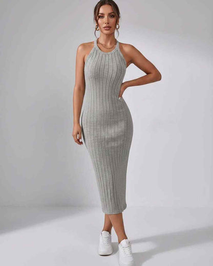 Ludivine | Ribbed Knit Midi Dress