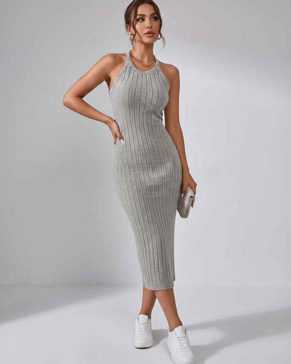 Ludivine | Ribbed Knit Midi Dress