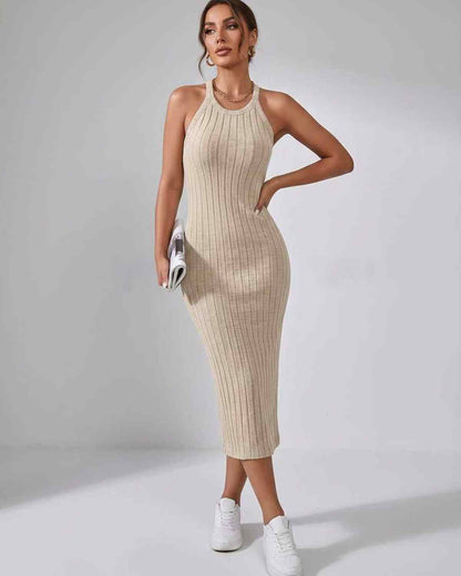 Ludivine | Ribbed Knit Midi Dress