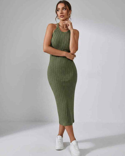 Ludivine | Ribbed Knit Midi Dress