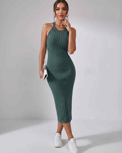 Ludivine | Ribbed Knit Midi Dress