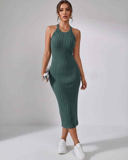 Ludivine | Ribbed Knit Midi Dress