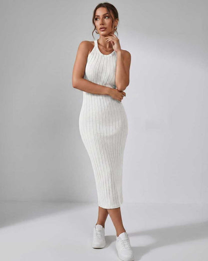 Ludivine | Ribbed Knit Midi Dress