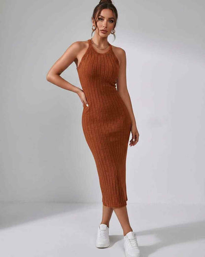 Ludivine | Ribbed Knit Midi Dress