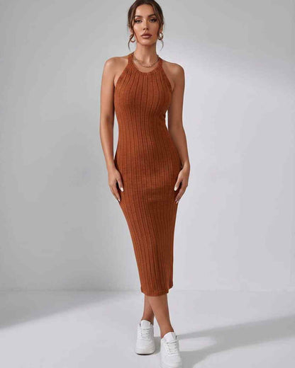 Ludivine | Ribbed Knit Midi Dress