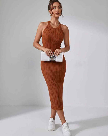 Ludivine | Ribbed Knit Midi Dress