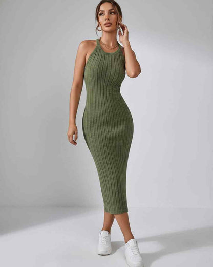 Ludivine | Ribbed Knit Midi Dress