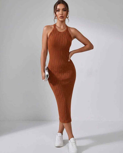 Ludivine | Ribbed Knit Midi Dress