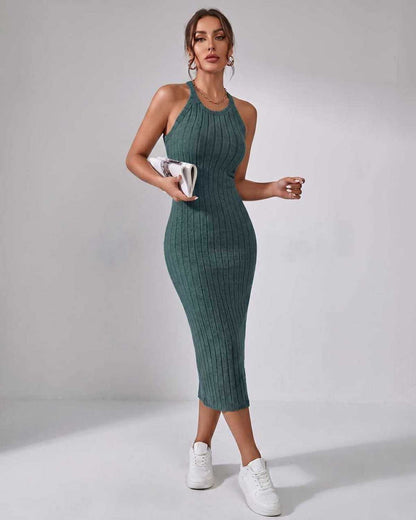 Ludivine | Ribbed Knit Midi Dress