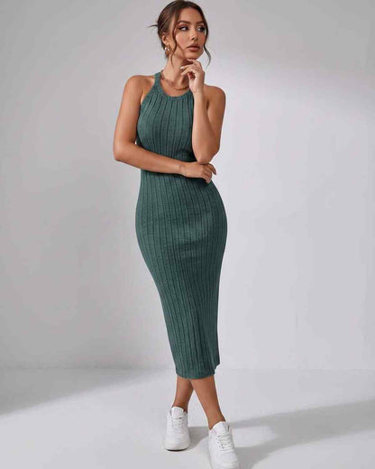 Ludivine | Ribbed Knit Midi Dress