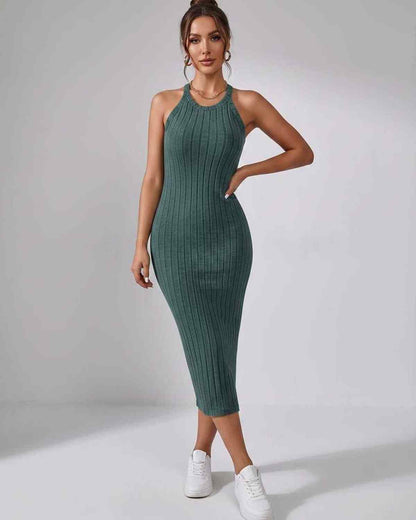 Ludivine | Ribbed Knit Midi Dress