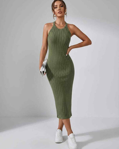Ludivine | Ribbed Knit Midi Dress