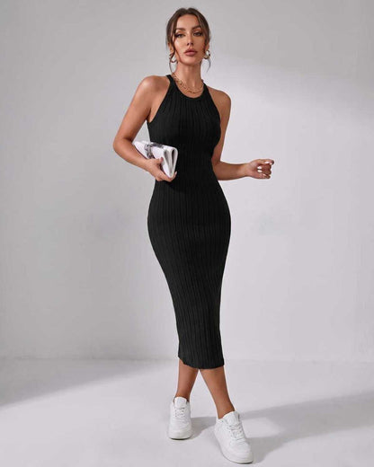 Ludivine | Ribbed Knit Midi Dress